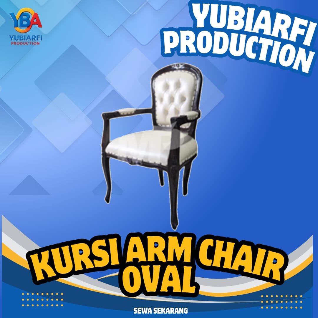 Kursi Armchair Oval Hitam-Putih