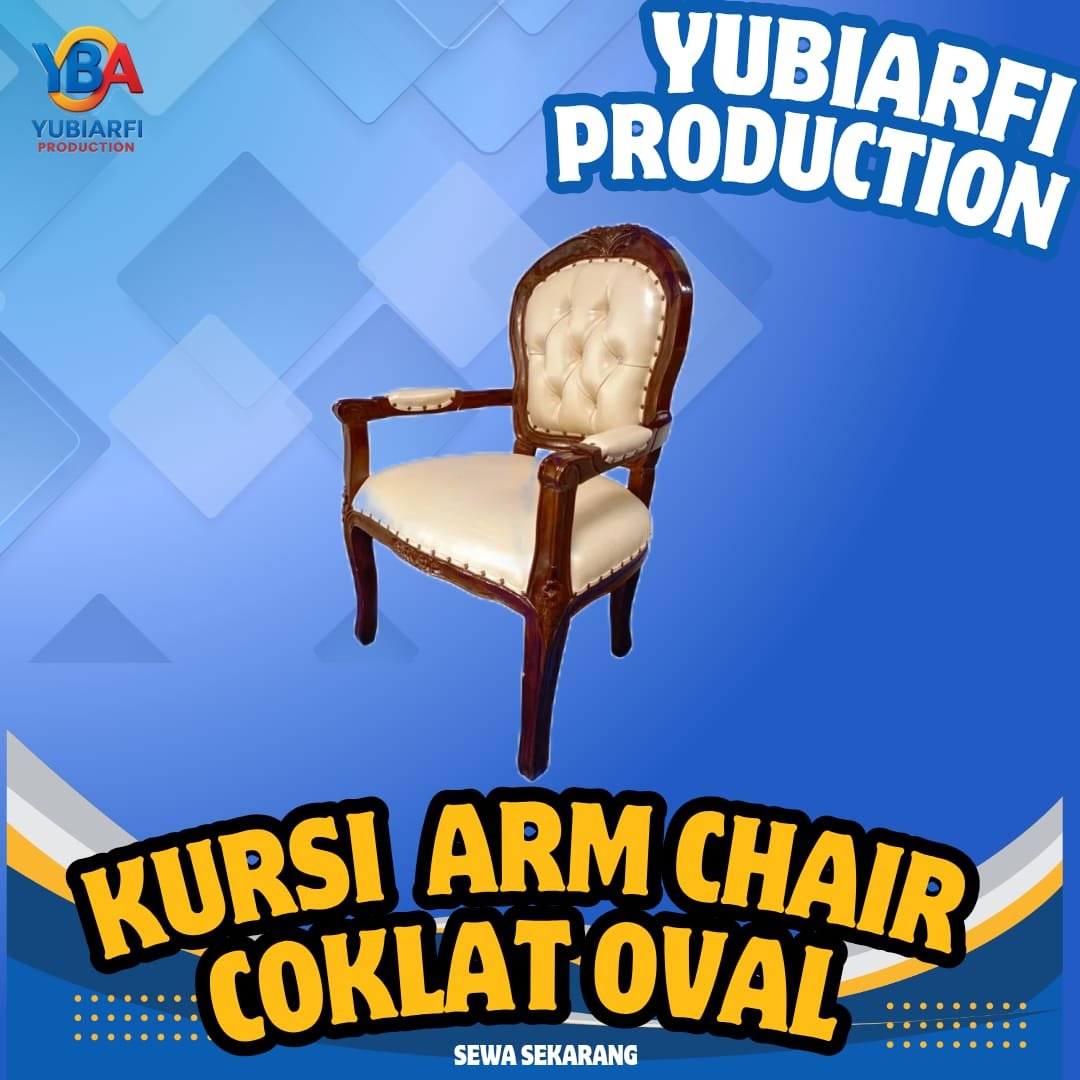 Kursi Armchair Oval Coklat
