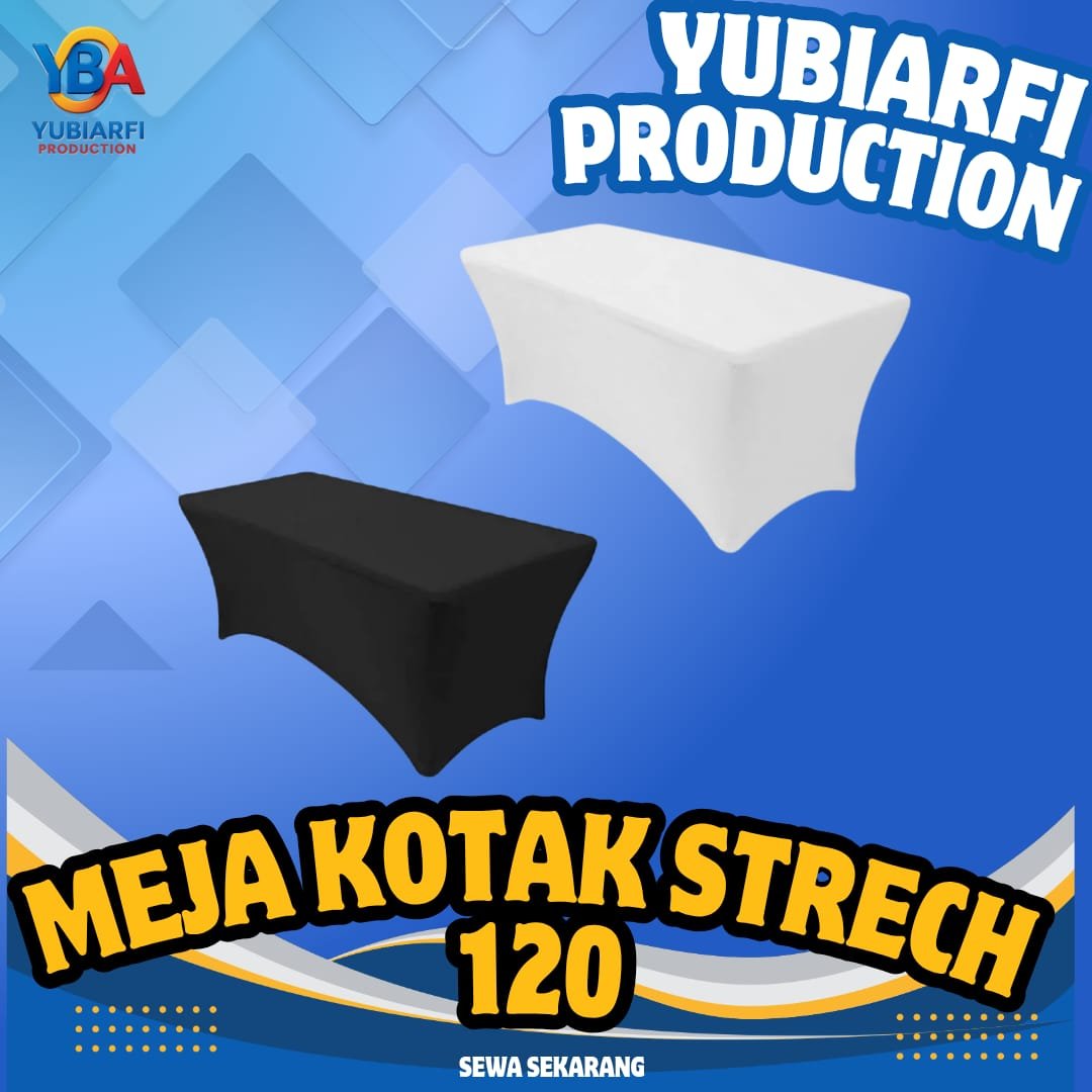 Meja Kotak 120 x 60 Cover Strech